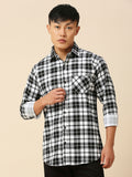 Smooth Checked Cotton Shirt for Men