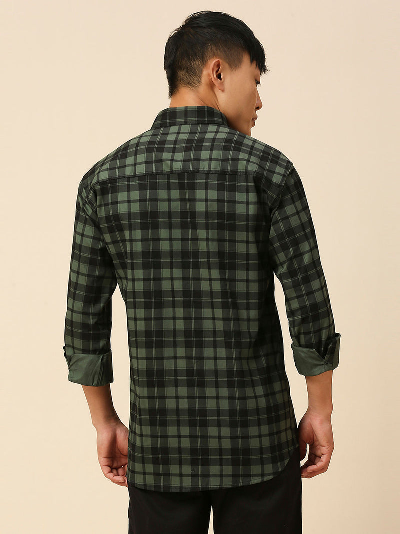 Lush Cotton Checked Shirt for Men 5