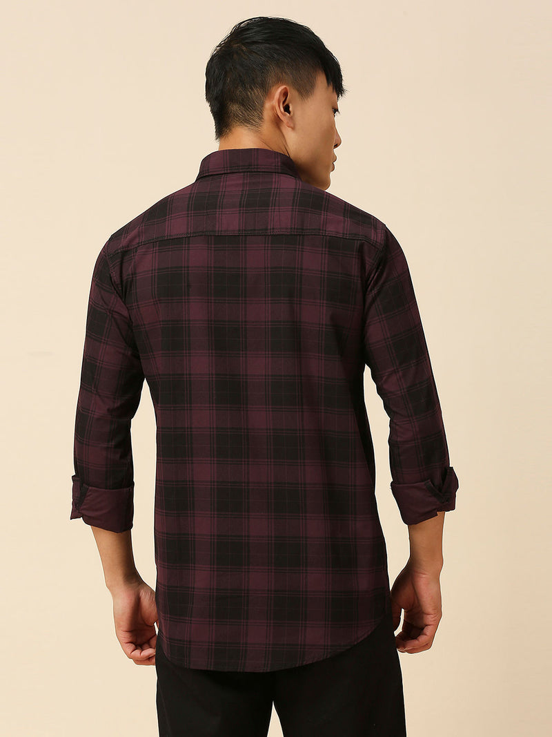 Blissful Cotton Checked Shirt for Men 5