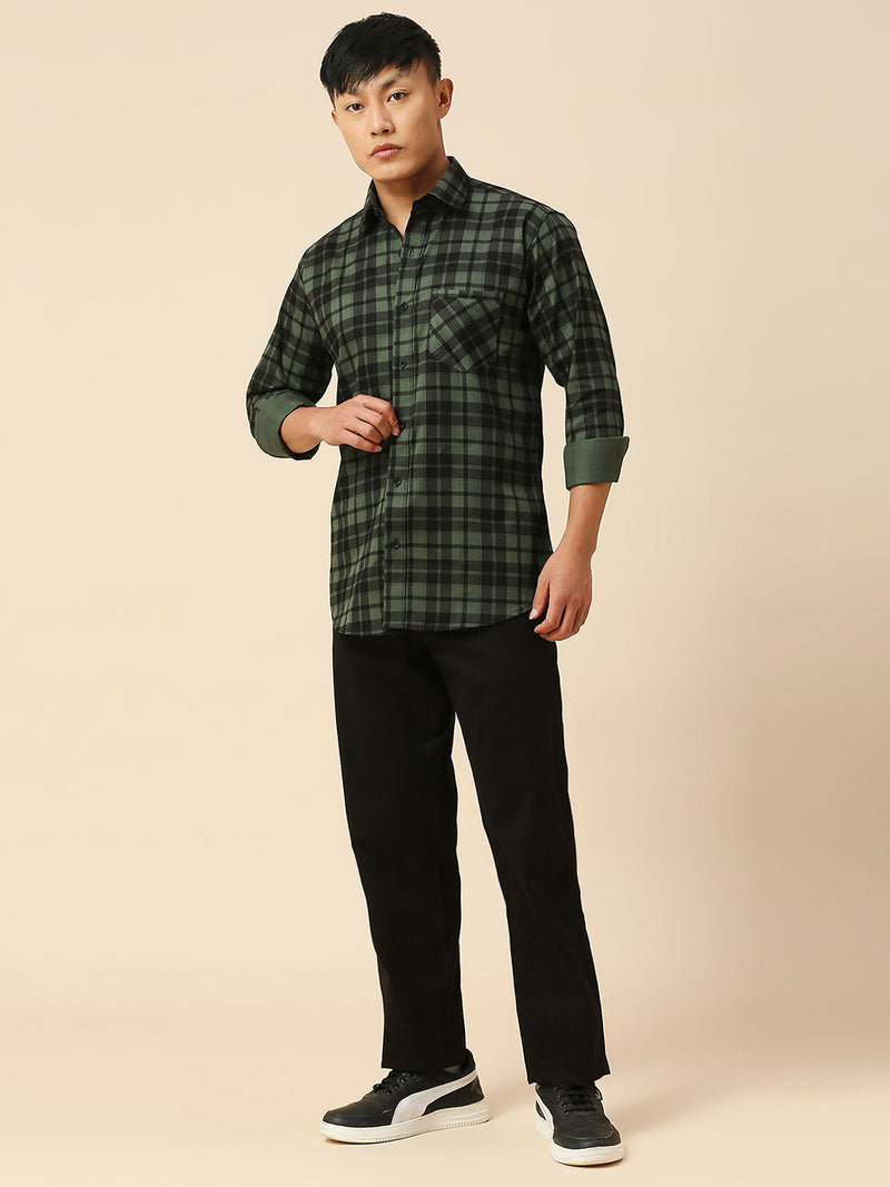 Lush Cotton Checked Shirt for Men 6
