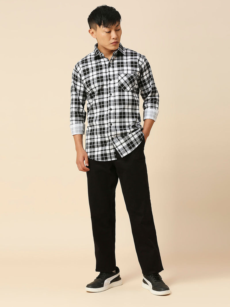 Smooth Checked Cotton Shirt for Men 5