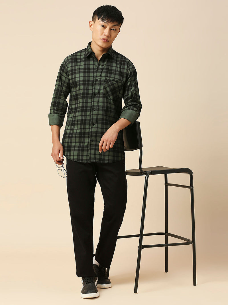 Lush Cotton Checked Shirt for Men 7