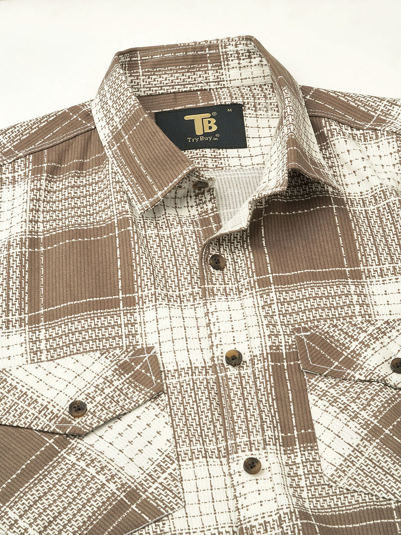 Palermo Checked Double Pocket Shirt for Men 2