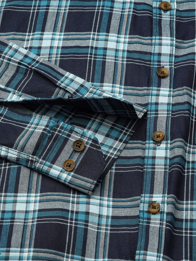 Mandate Cotton Checked Shirt for Men 9