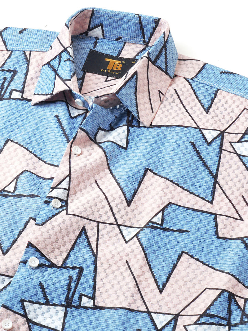 Laidback Cotton Blend Printed Half Sleeves Shirt for Men 5