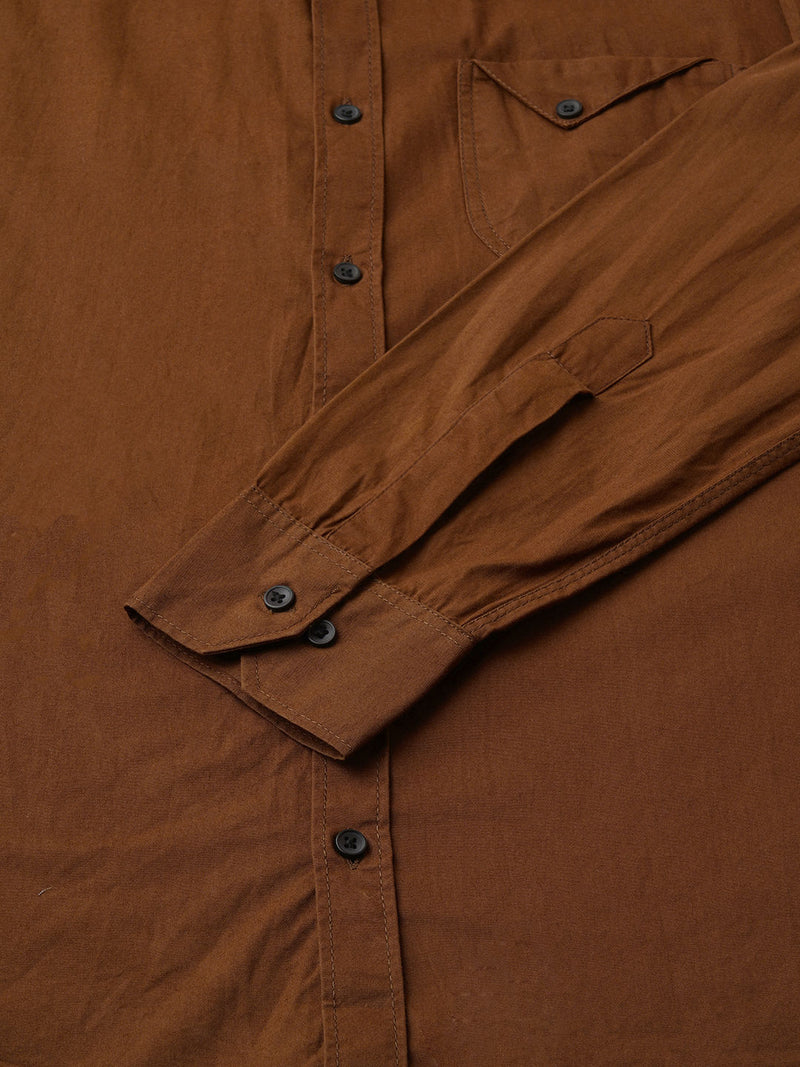 Roadster Brown Solid Shirts for Men 9