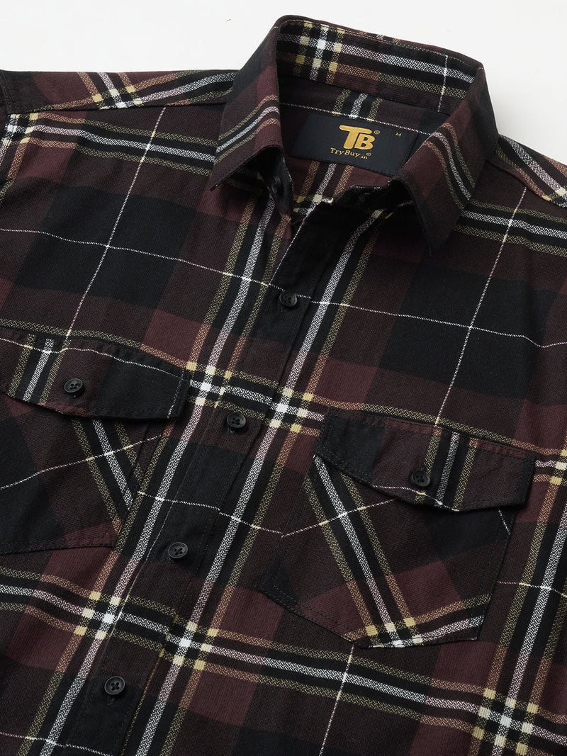 Urban Checked Cotton Shirt for Men - TB_483 2
