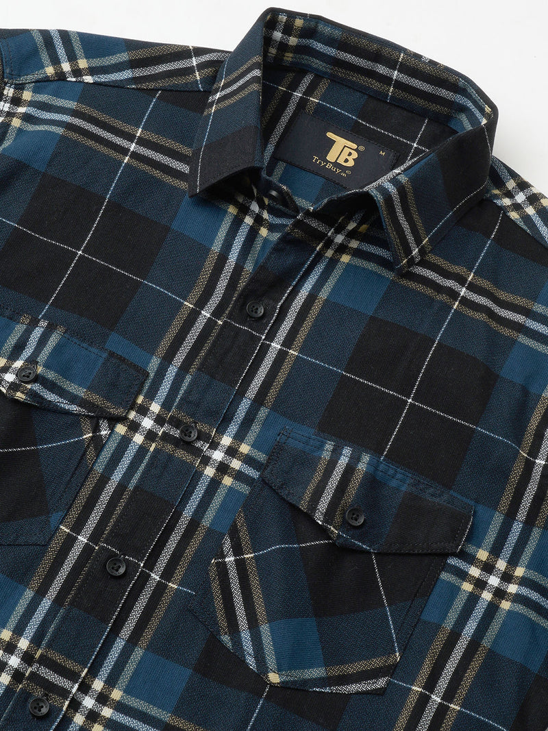 Contemporary Cotton Checked Shirt for Men 2