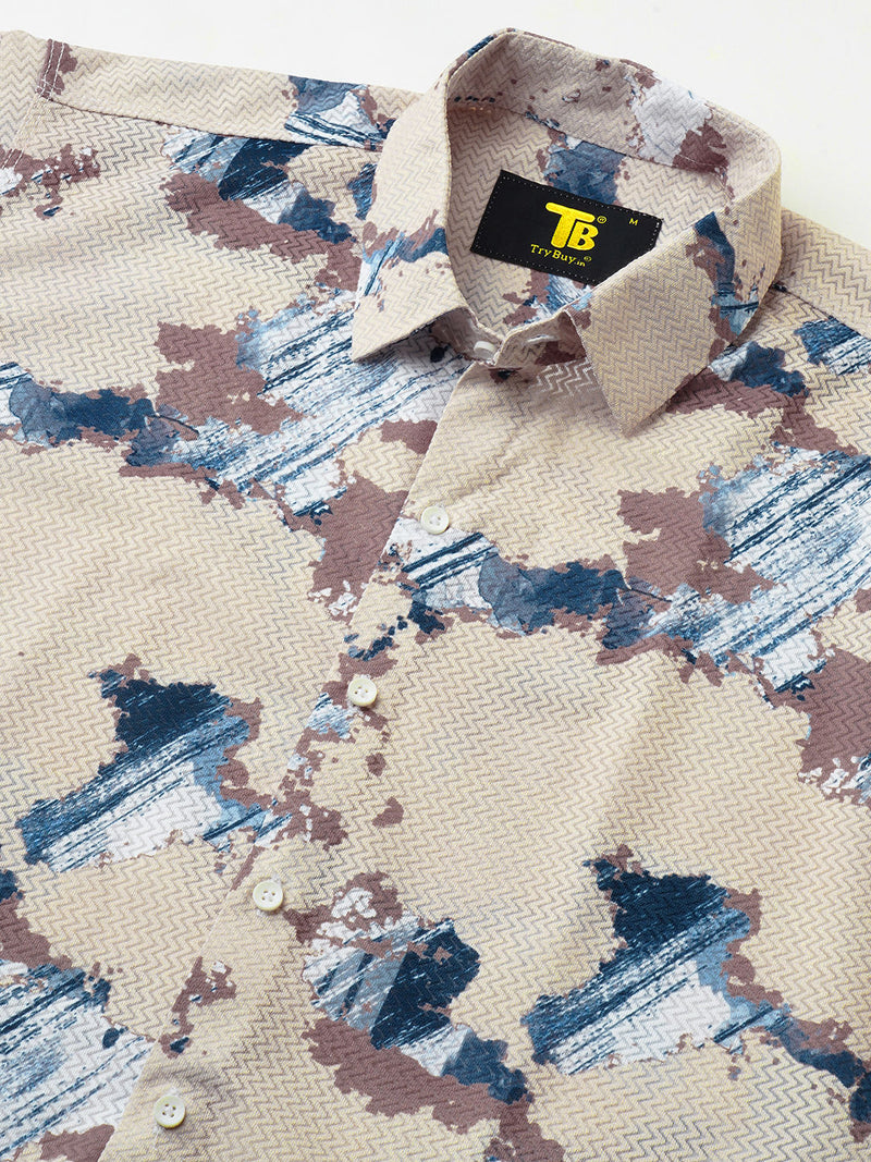 Breezy Cotton Blend Printed Half Sleeves Shirt for Men 9