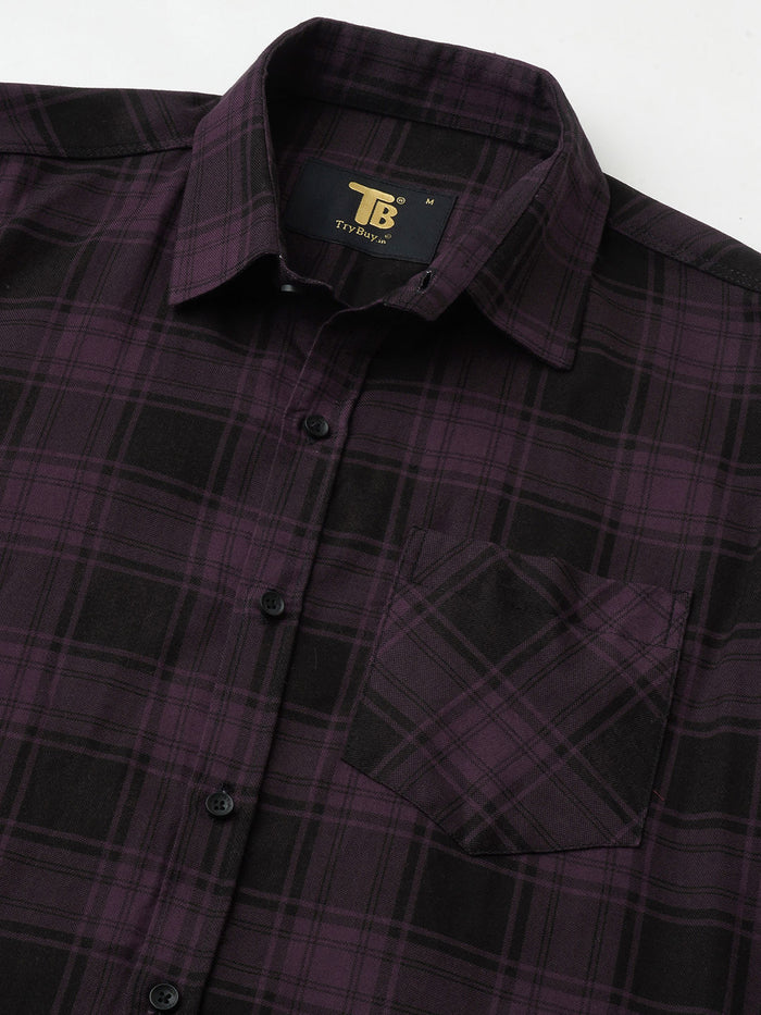Bespoke Multicolour Checked Shirt for Men 2