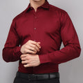 Maroon Business Cotton Shirt for Men