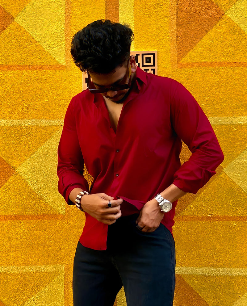Raimen Maroon Men's Shirt 3