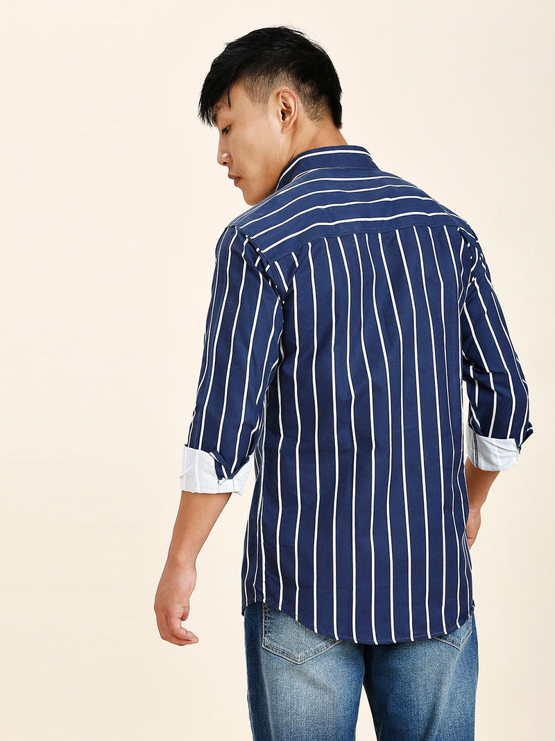 Bradford Cotton Blend Striped Shirt for Men 5