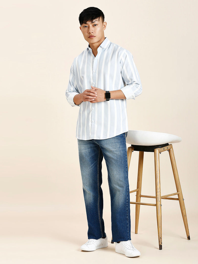 Truro Striped Cotton Blend Shirt for Men 9
