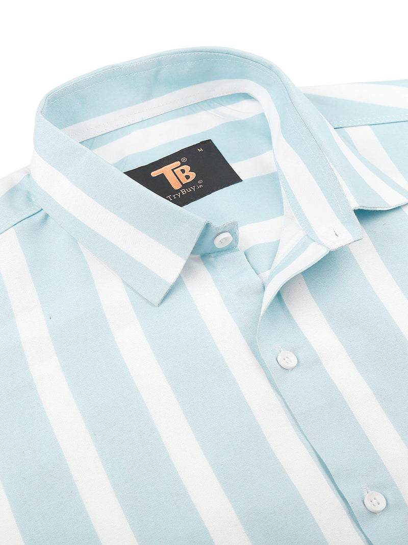 Truro Striped Cotton Blend Shirt for Men 4