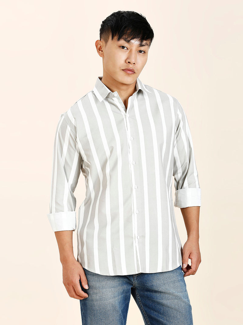 Wolver Striped Cotton Blend Shirt for Men 7