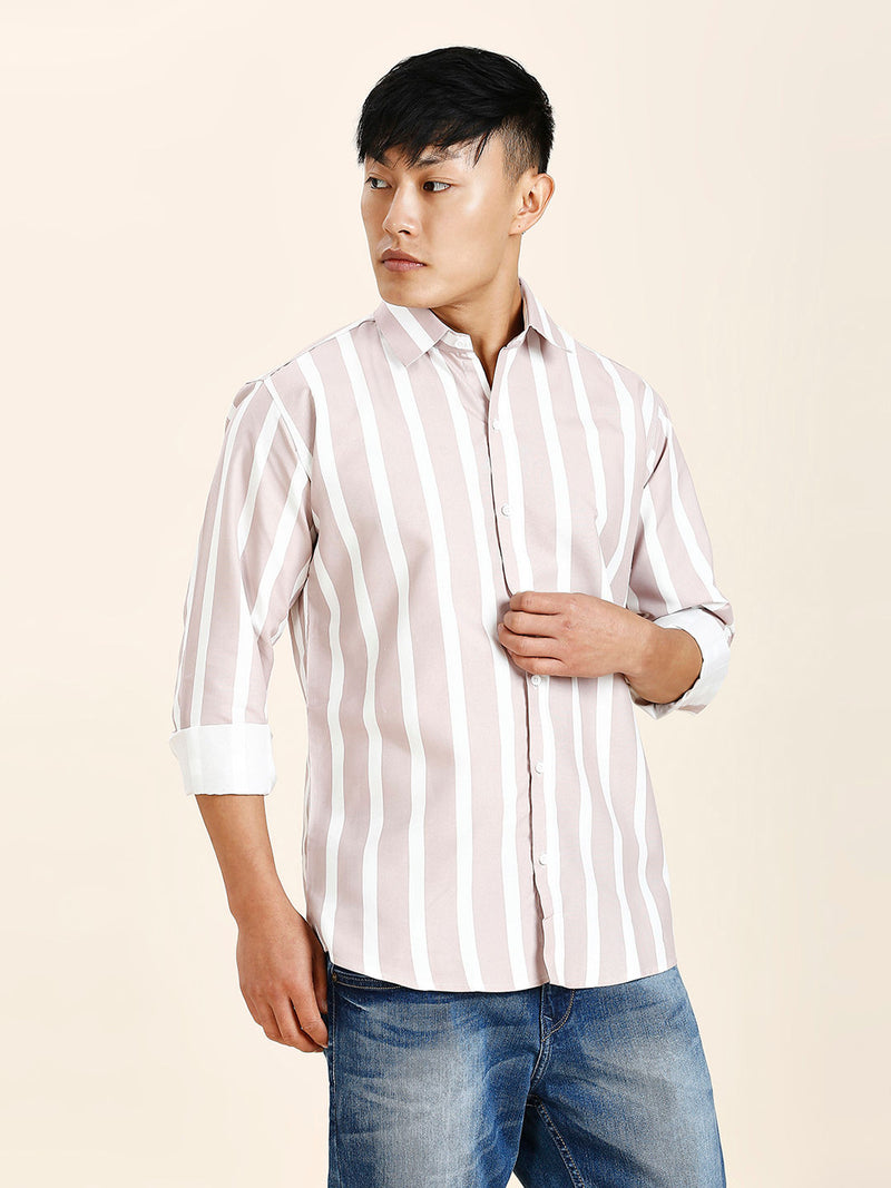 Cambridge Cotton Blend Striped Shirt for Men 8