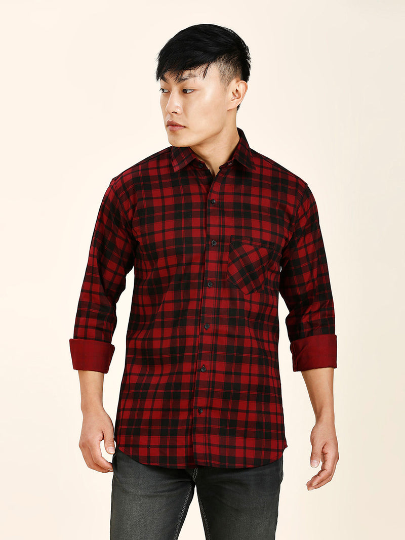 Frenso Cotton Checked Shirt for Men 1