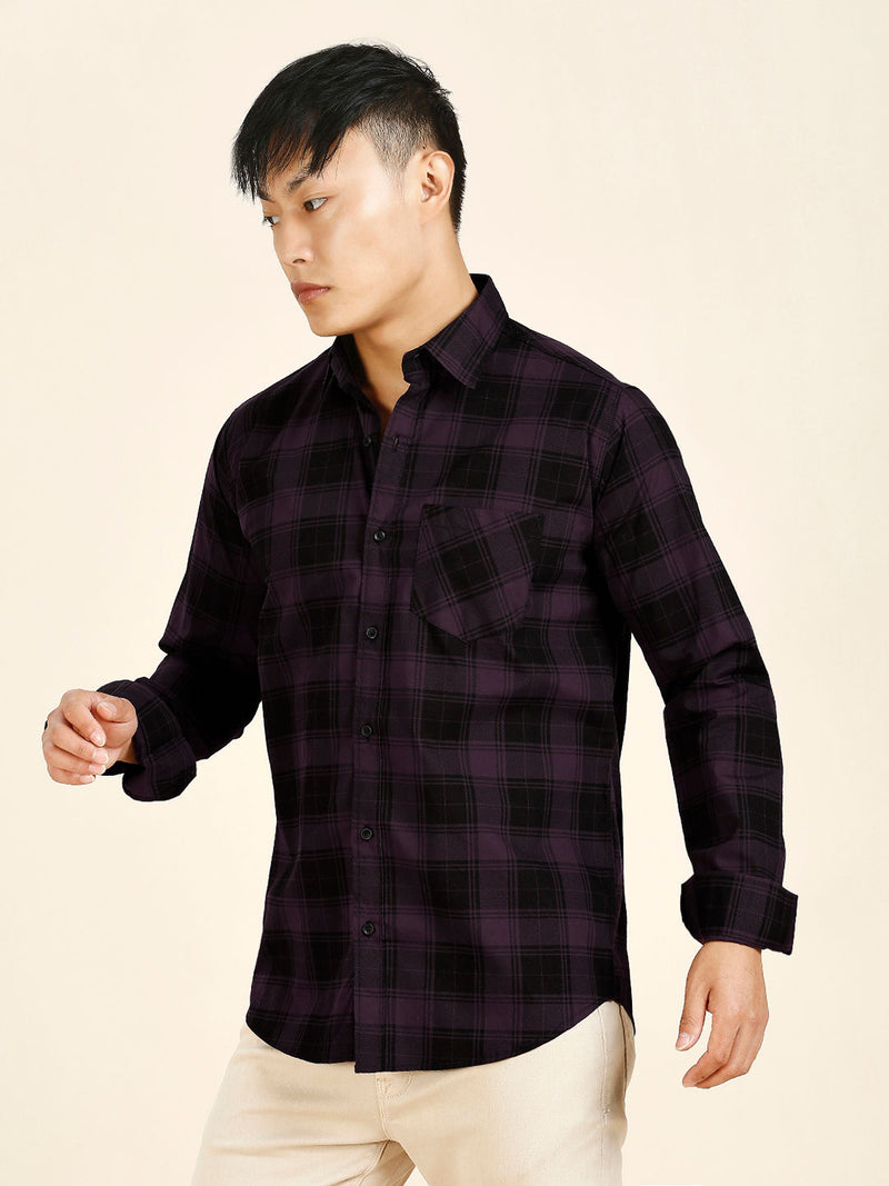 Sleek Checked Cotton Shirt for Men 9