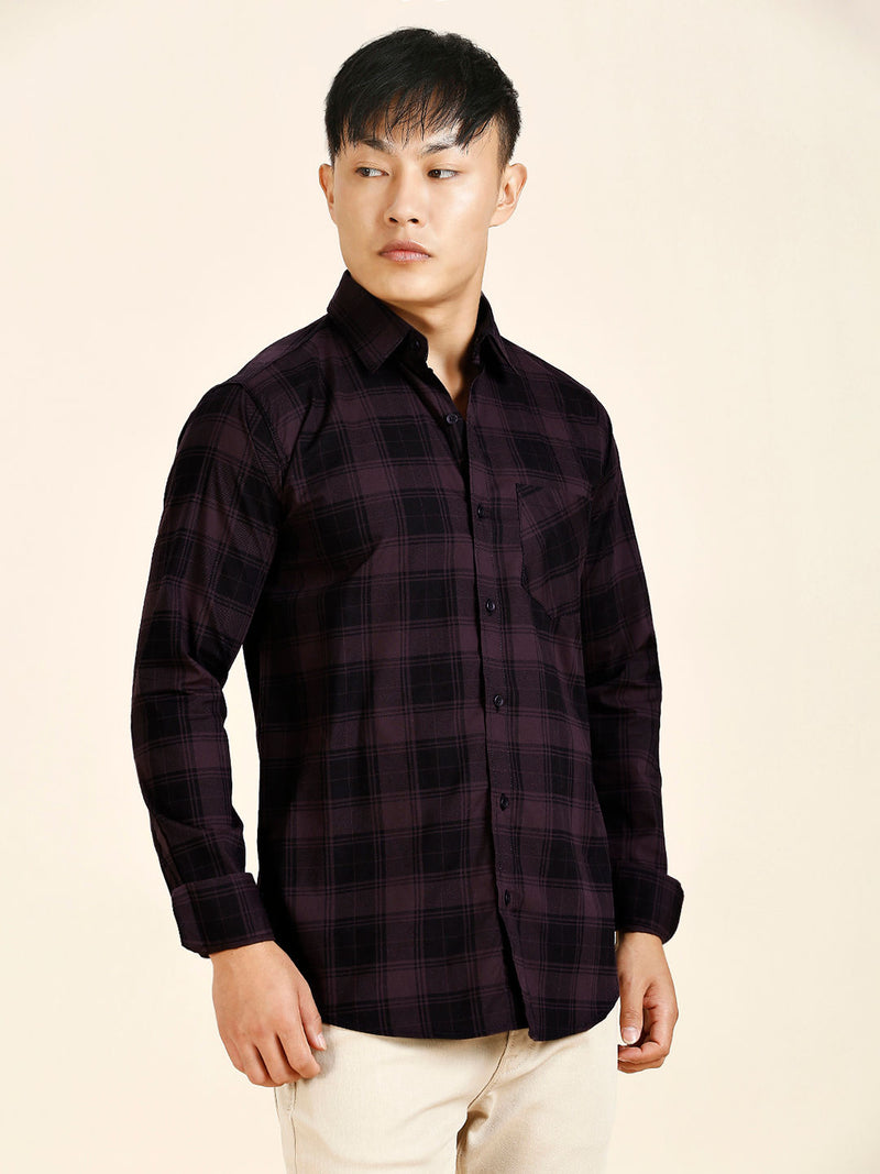 Sleek Checked Cotton Shirt for Men 8