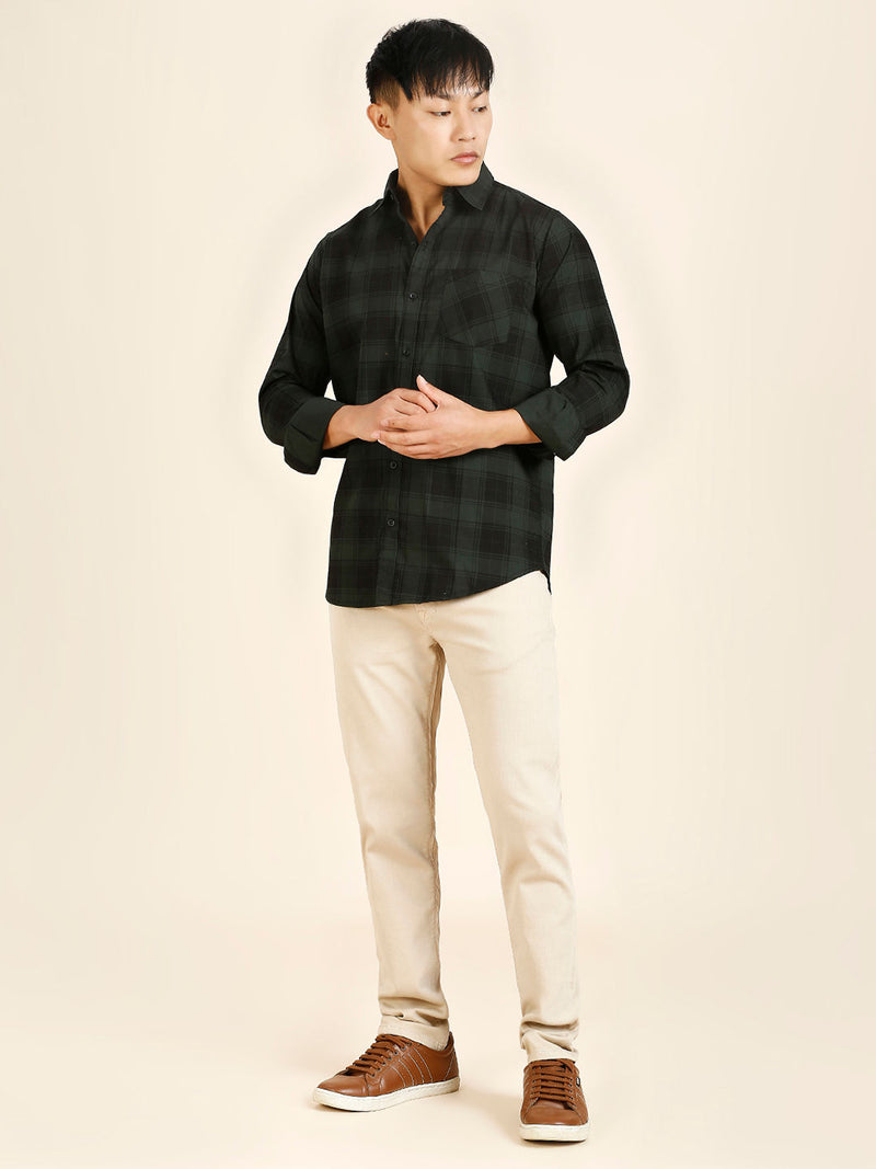 Serene Checked Cotton Shirt for Men 4