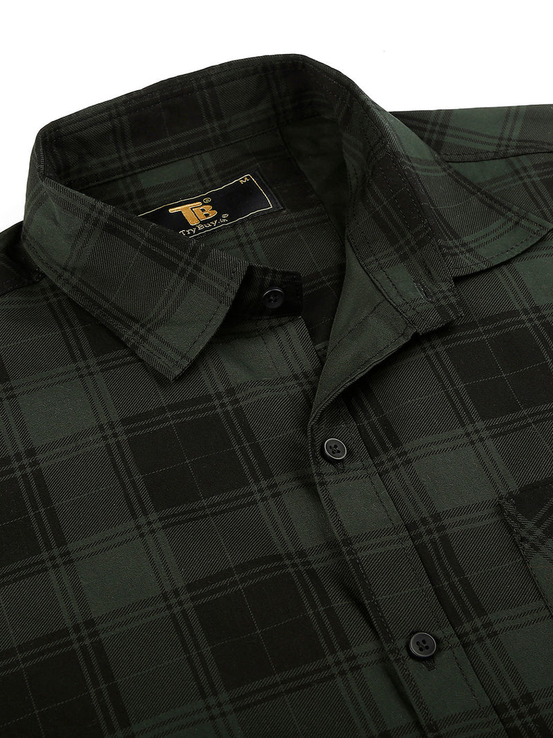 Serene Checked Cotton Shirt for Men 2