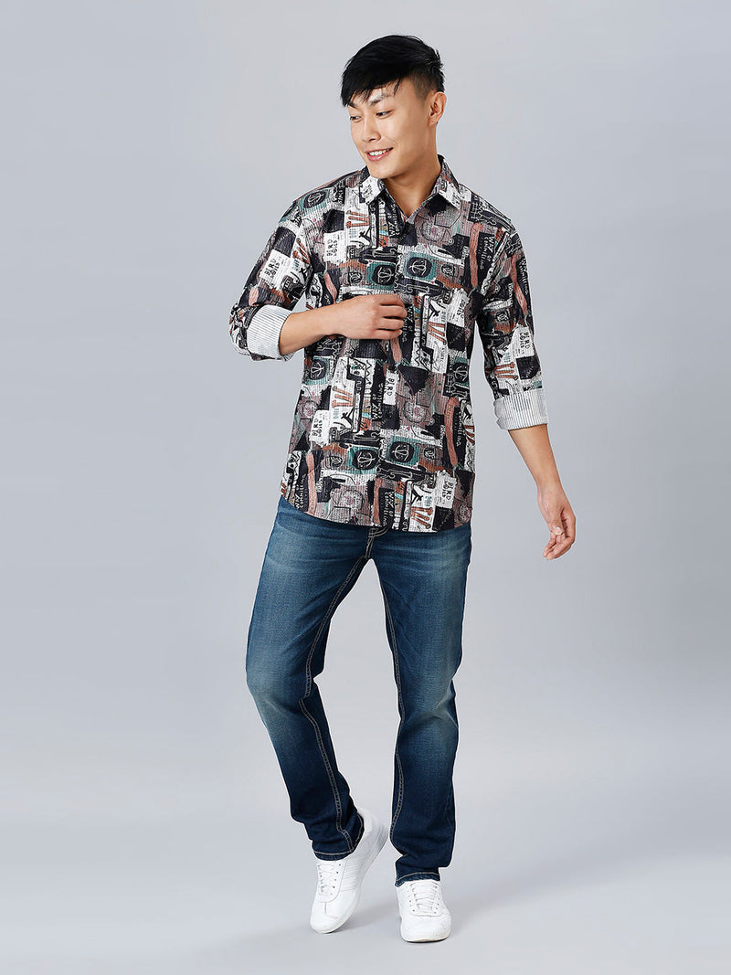 Rome Cotton Blend Printed Shirt for Men 7