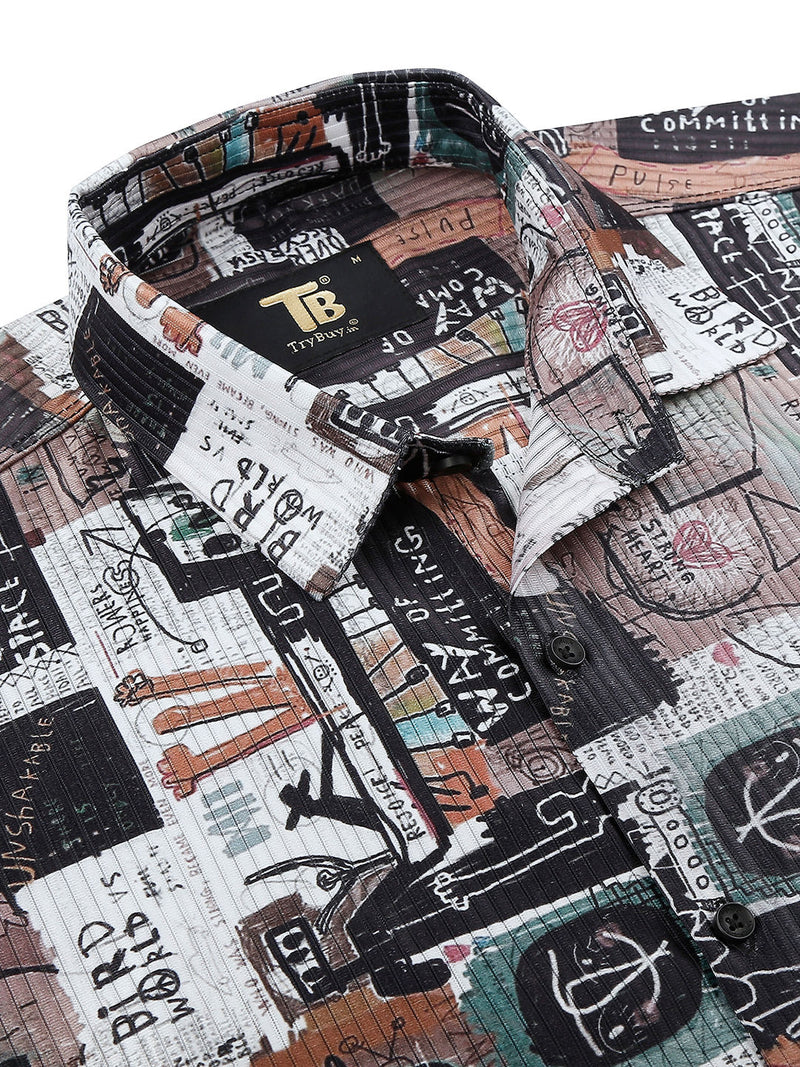 Rome Cotton Blend Printed Shirt for Men 3