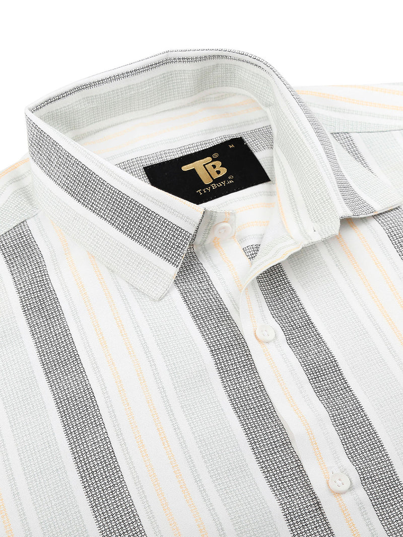 York Striped Cotton Blend Shirt for Men 5