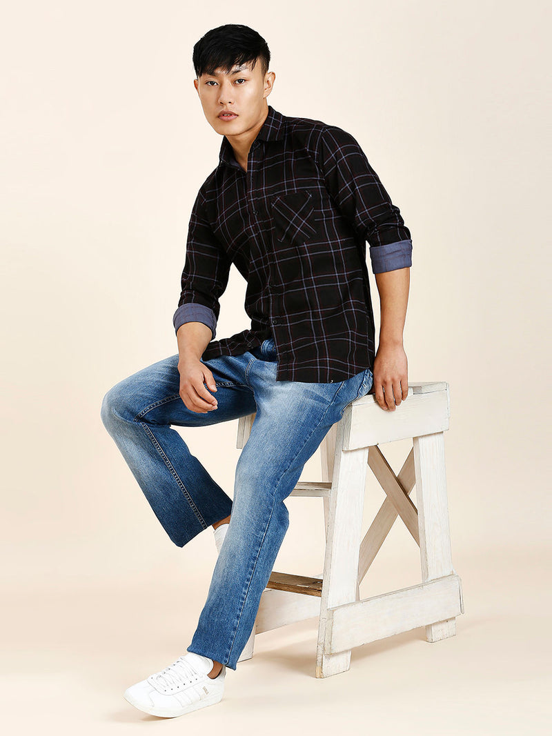 Denzy Cotton Checked Shirt for Men 6