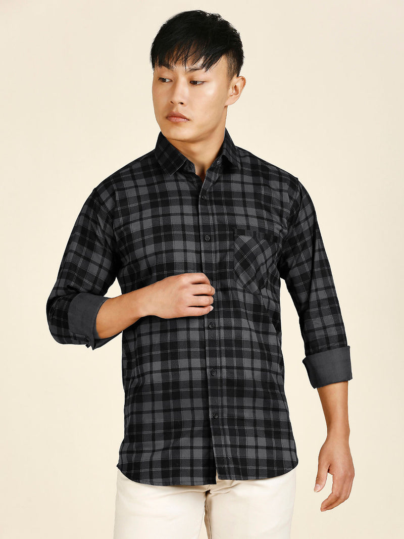 Versatile Checked Cotton Shirt for Men - TB_447 1