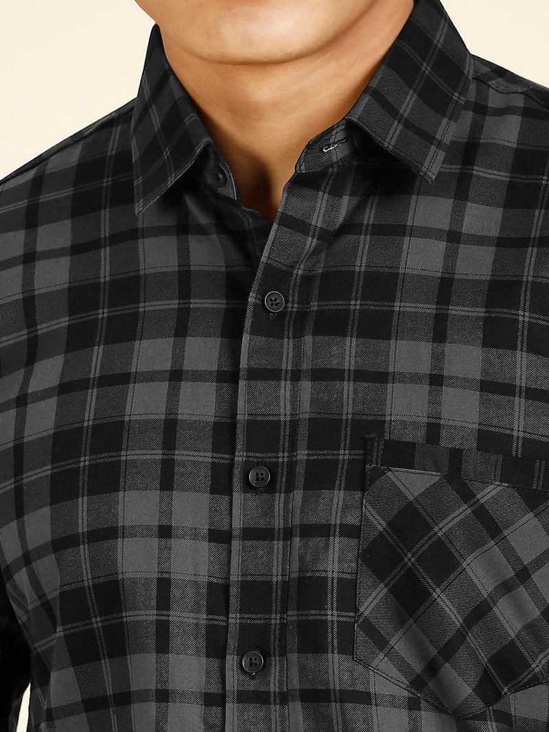 Versatile Checked Cotton Shirt for Men - TB_447 6
