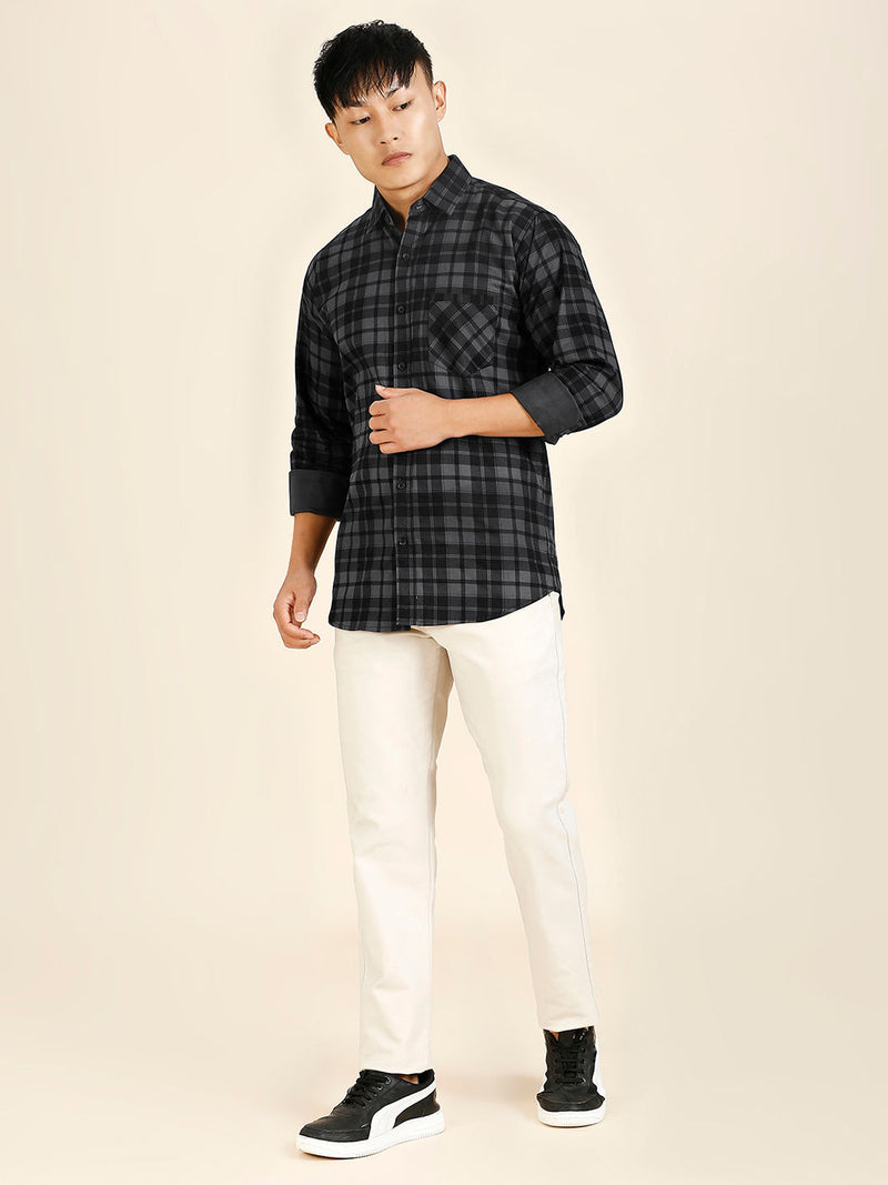 Versatile Checked Cotton Shirt for Men - TB_447 5