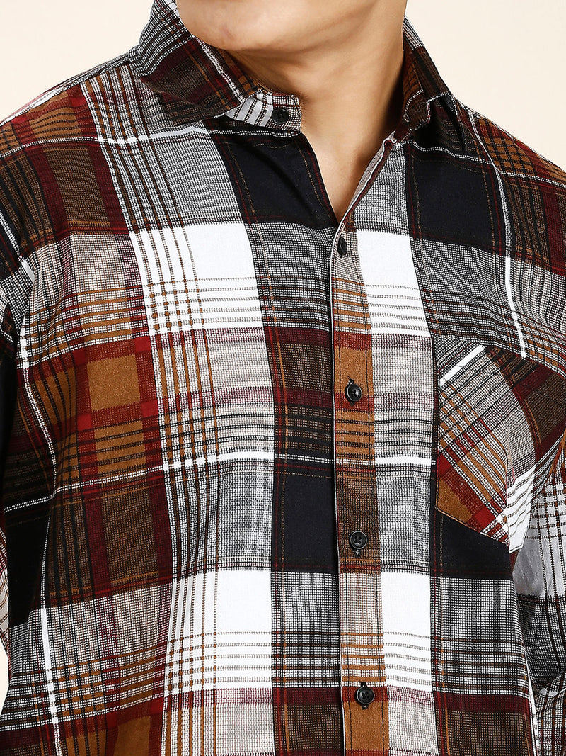 Creo Checked Cotton Shirt for Men 2