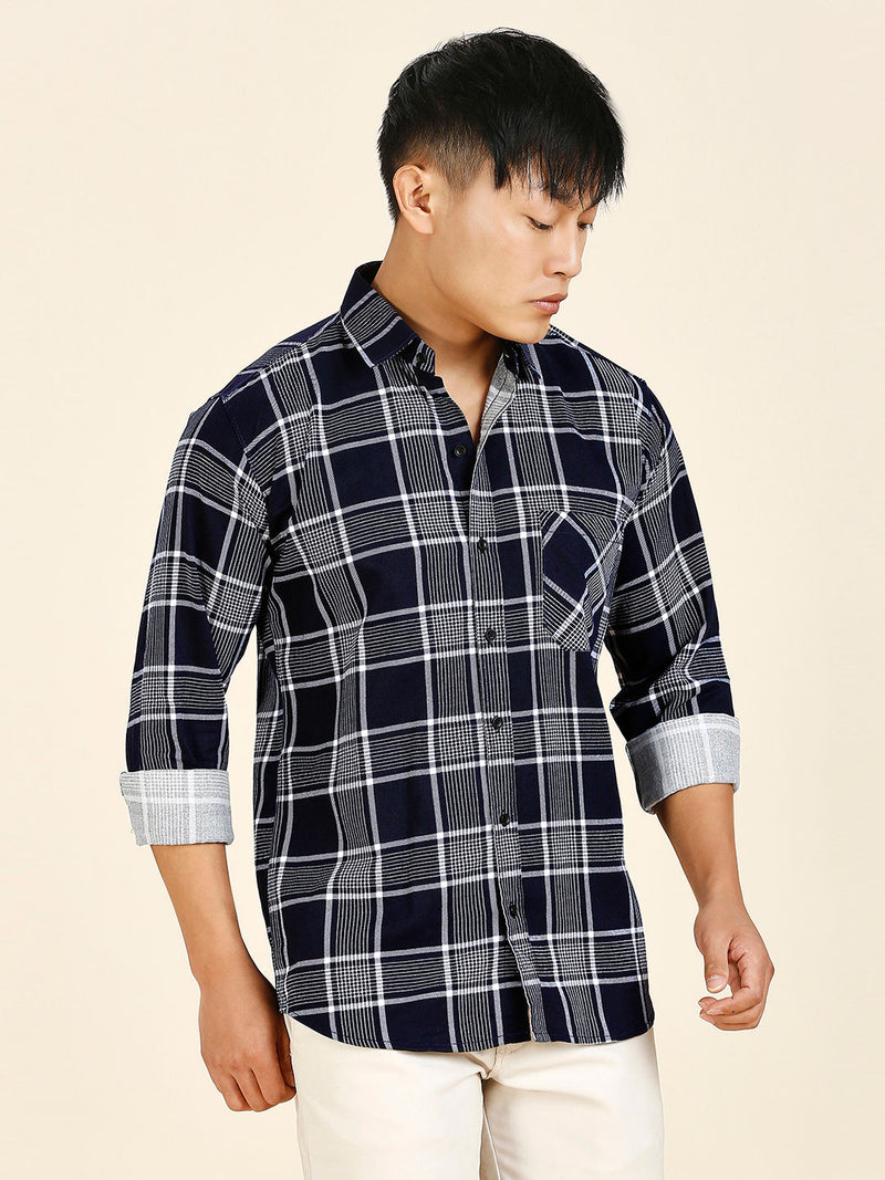 Earthy Cotton Checked Shirt for Men 5
