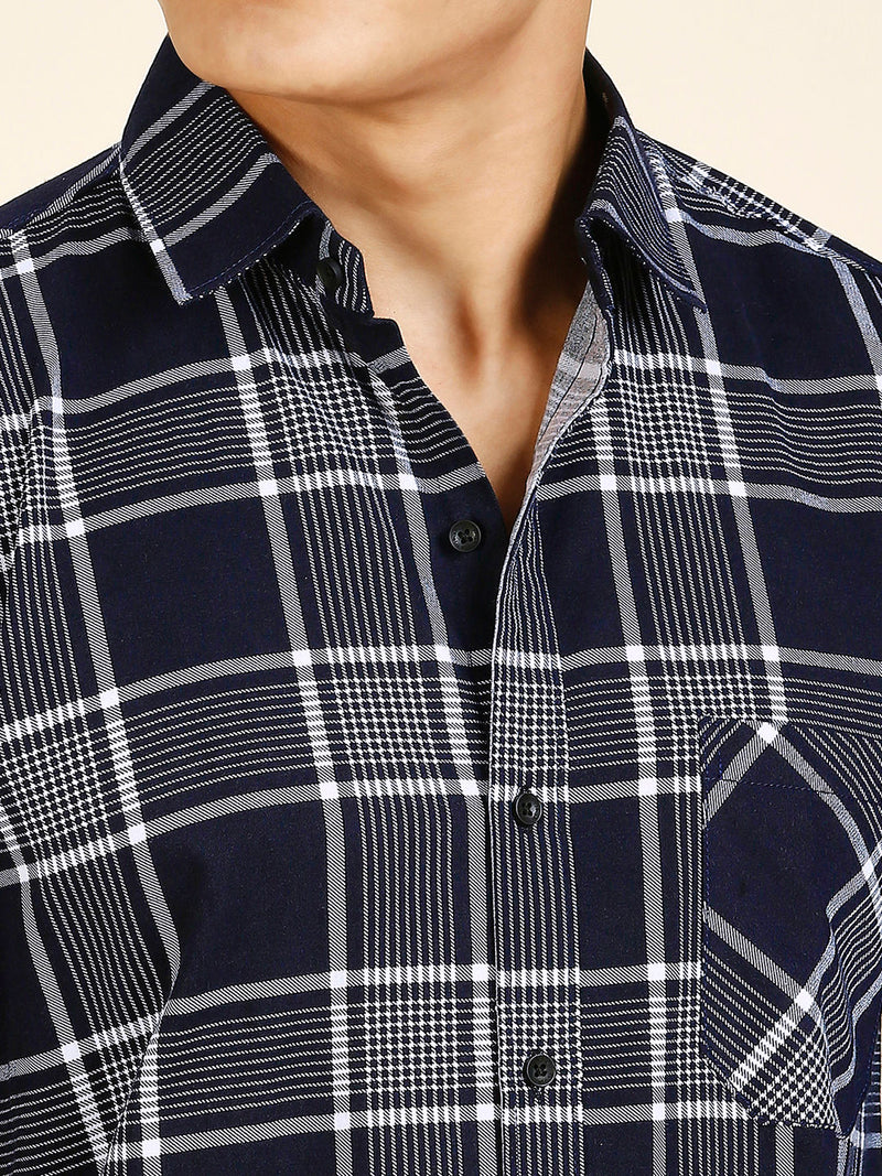 Earthy Cotton Checked Shirt for Men 7