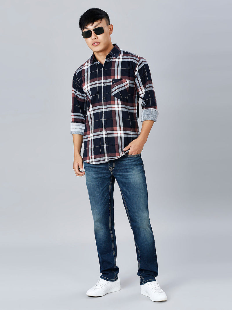 Tartan Cotton Checked Shirt for Men 9