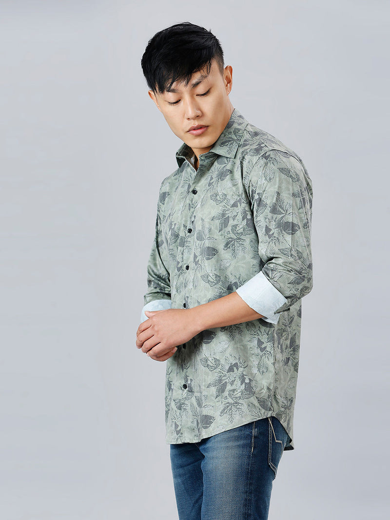 Kekhire Floral Nylon Lycra Printed Shirt for Men 9