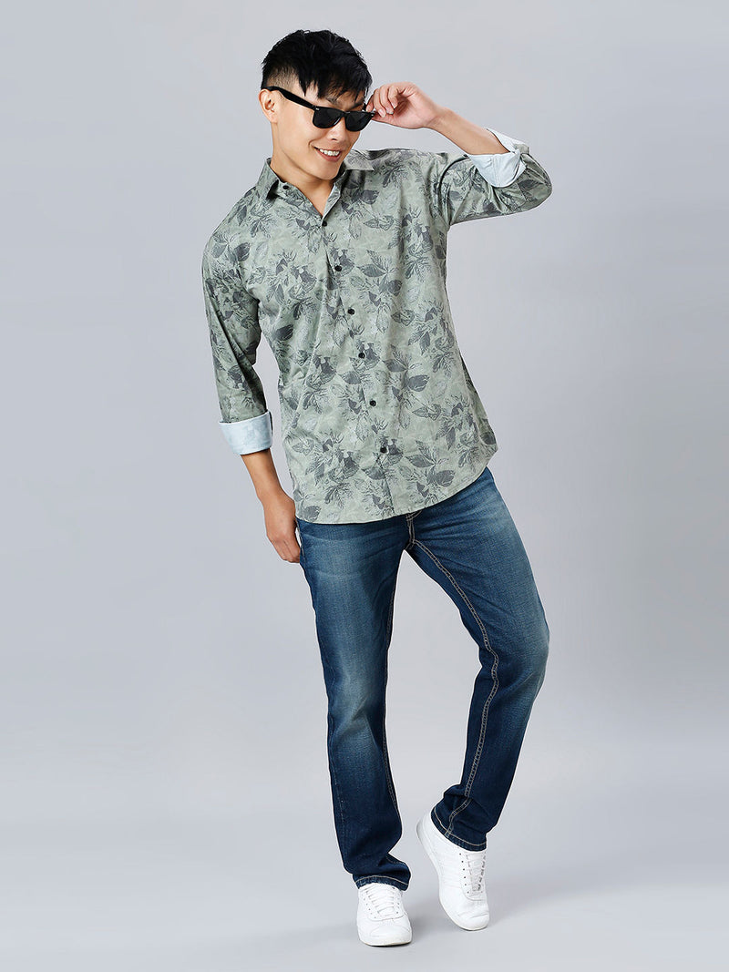 Kekhire Floral Nylon Lycra Printed Shirt for Men 8