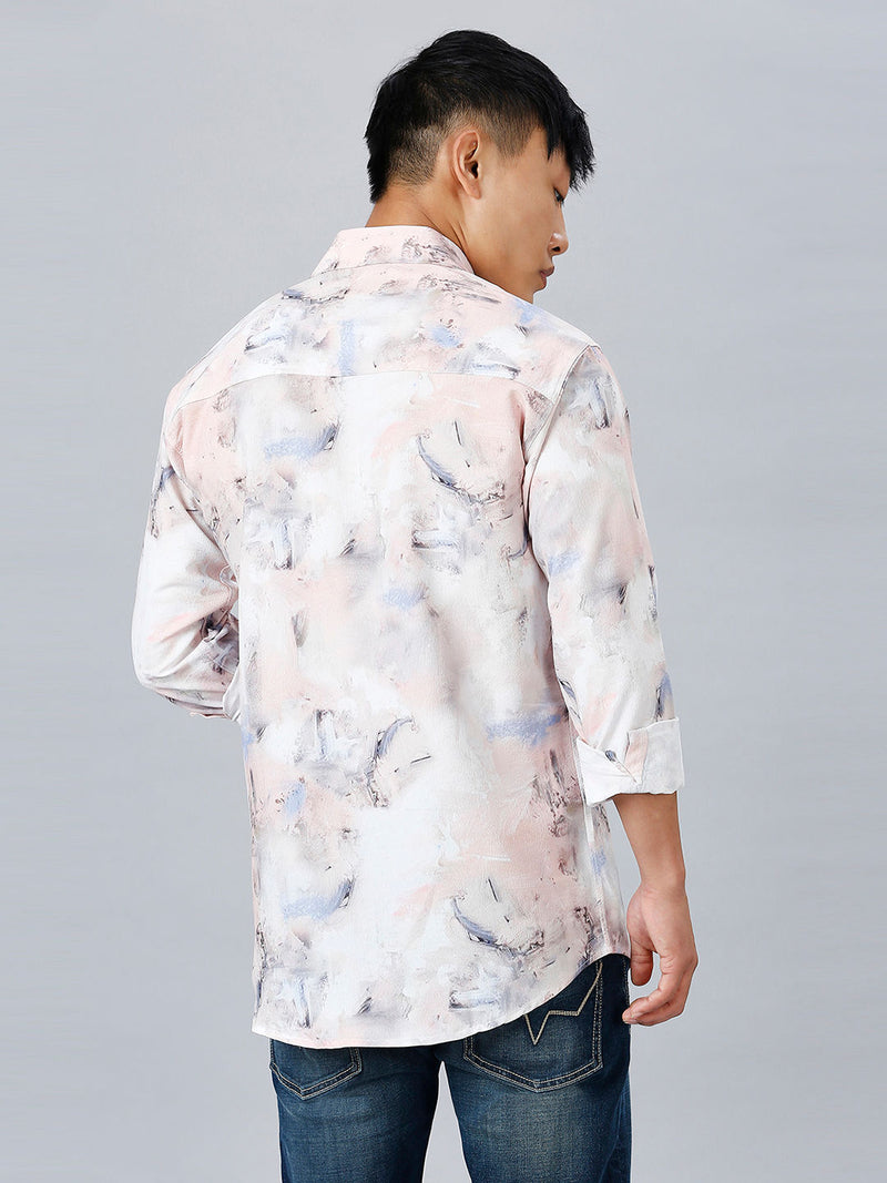 Minsk Printed Cotton Blend Shirt for Men 7