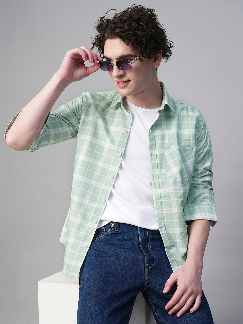Doubs Cotton Checked Shirt for Men 1