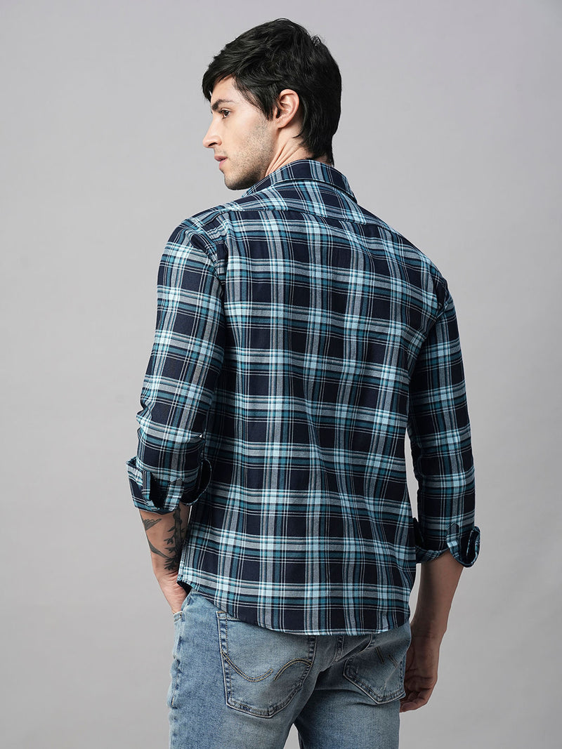 Mandate Cotton Checked Shirt for Men 8