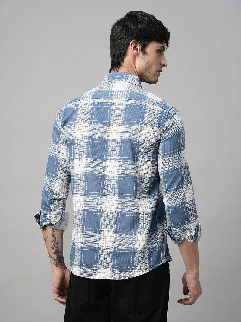 Amalfi Checked Double Pocket Shirt for Men 8