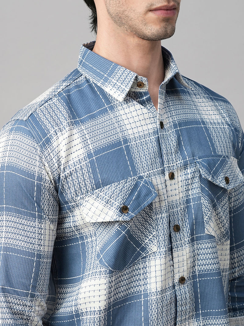 Amalfi Checked Double Pocket Shirt for Men 7
