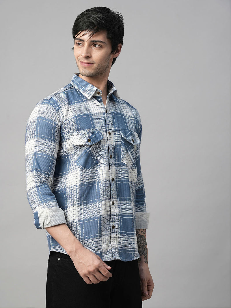 Amalfi Checked Double Pocket Shirt for Men 5