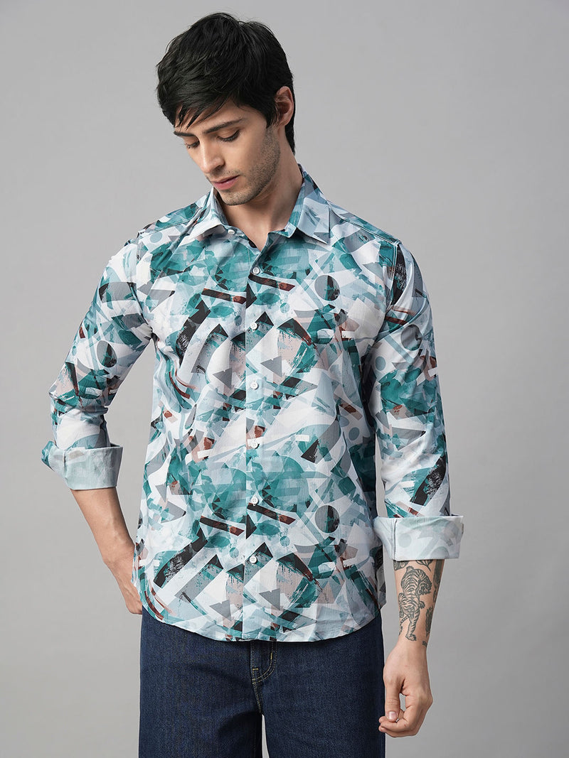 Monza Abstract Printed Shirts for Men 5