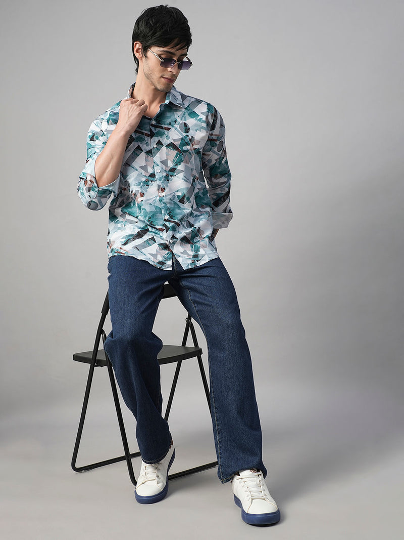 Monza Abstract Printed Shirts for Men 6