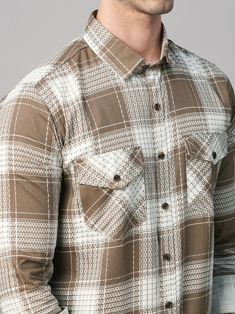 Palermo Checked Double Pocket Shirt for Men 4