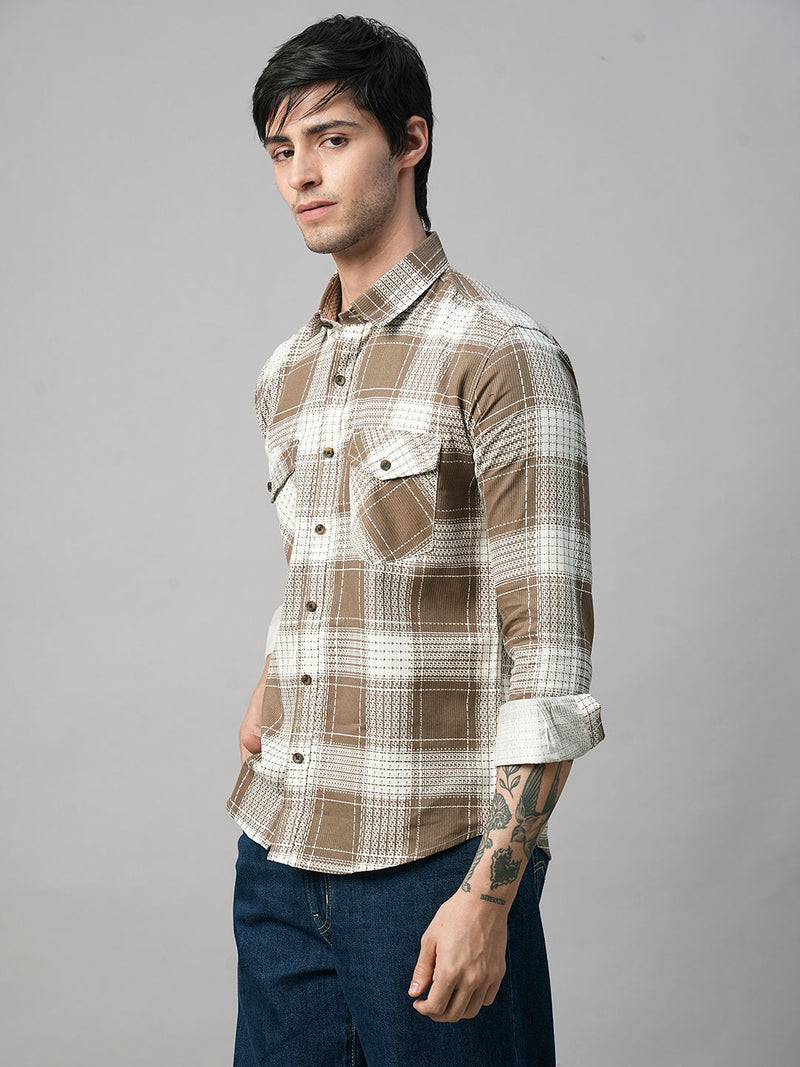 Palermo Checked Double Pocket Shirt for Men 8