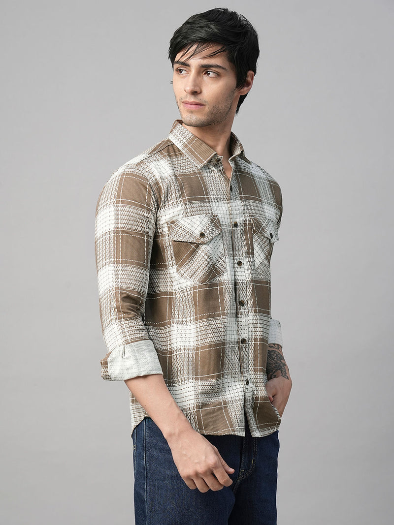 Palermo Checked Double Pocket Shirt for Men 7